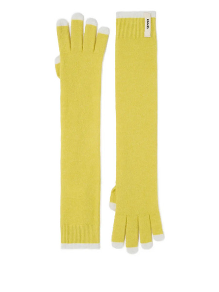  Sunnei Logo-patch Gloves - Yellow 