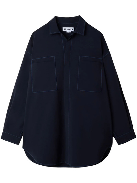  Sunnei Oversized Shirt - Blue 