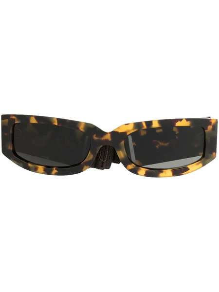  Sunnei Rectangle-frame Buckled-strap Sunglasses - Black 