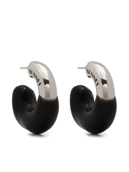  Sunnei Rubberized Small Earrings - Black 