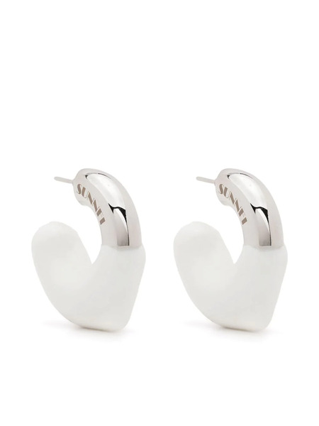  Sunnei Rubberized Small Earrings - Silver 