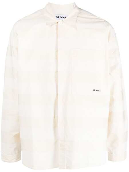  Sunnei Stripe-pattern Cotton Shirt - Neutrals 