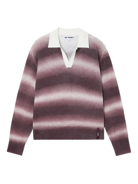  Sunnei Striped Long-sleeve Sweater - Purple 