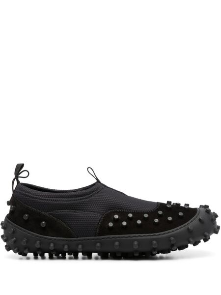  Sunnei Stud-embellished Leather Sneakers - Black 