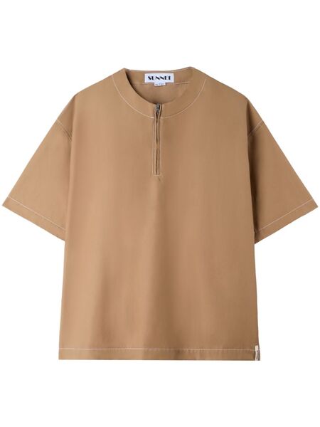  Sunnei Zip-up T-shirt - Neutrals 