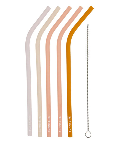  Sunnylife Reusable Straws (pack Of 4) - Orange 