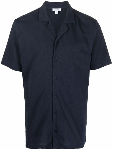 Sunspel Button-up Polo Shirt - Blue 