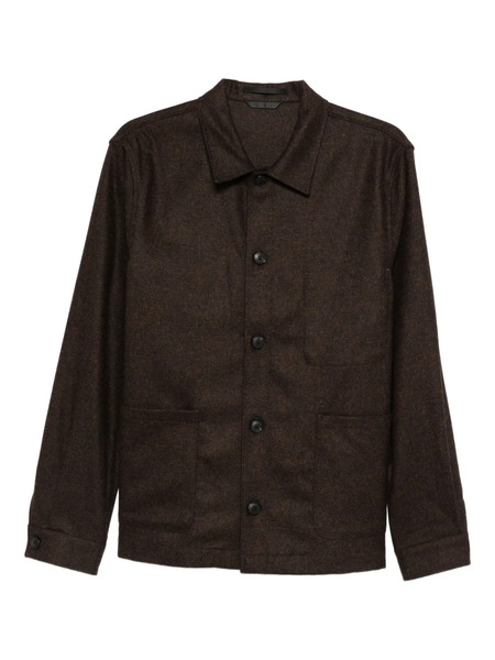  Sunspel Buttoned Wool Jacket - Brown 