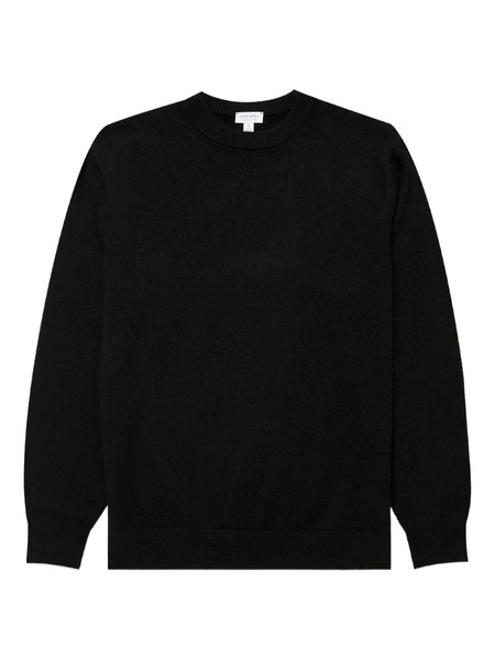  Sunspel Crew-neck Sweater - Black 