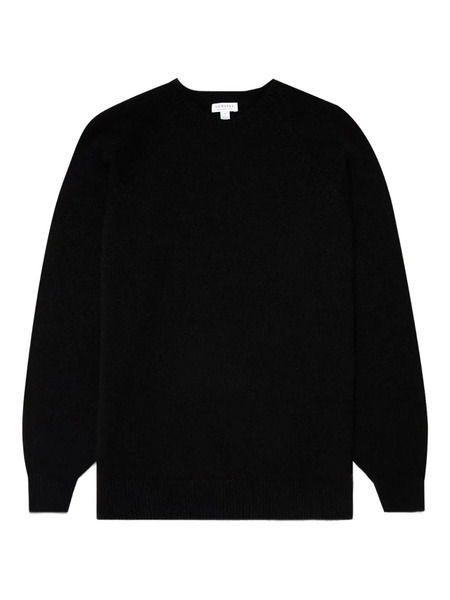  Sunspel Crew-neck Sweater - Black 