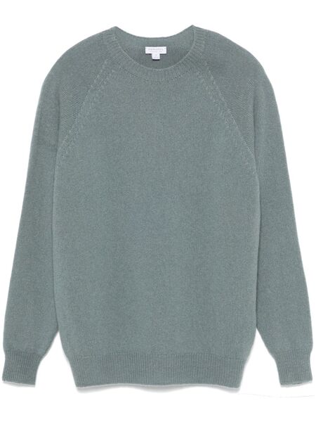  Sunspel Lambs-wool Sweater - Green 