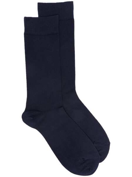  Sunspel Logo-print Socks - Blue 