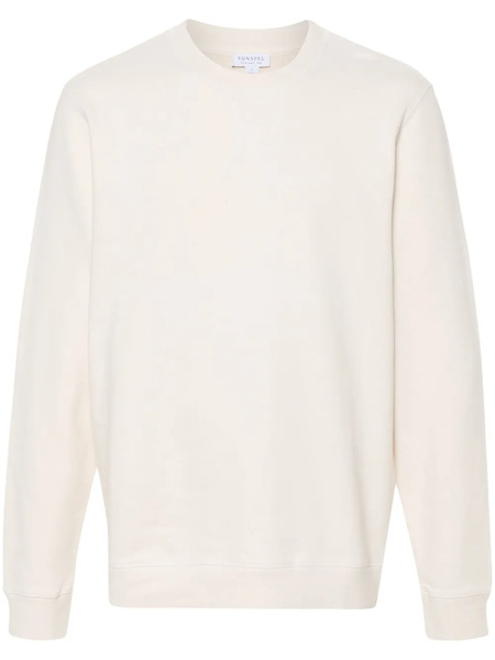  Sunspel Loopback Crew-neck Cotton Sweatshirt - Neutrals 