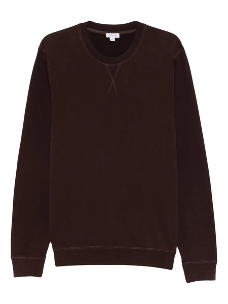  Sunspel Loopback Sweatshirt - Brown 