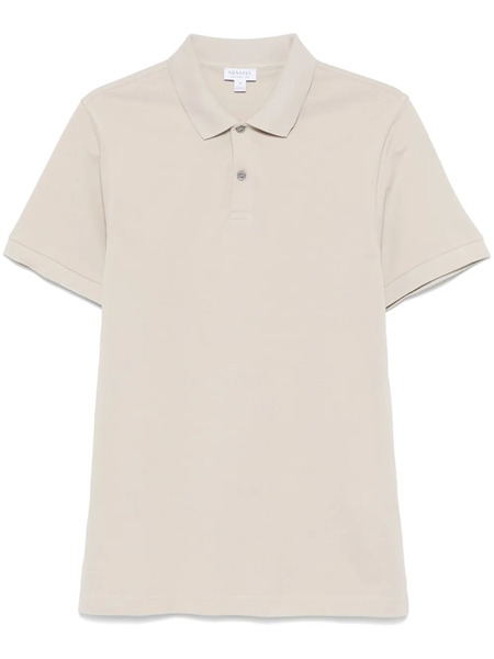  Sunspel Piqué Polo Shirt - Neutrals 