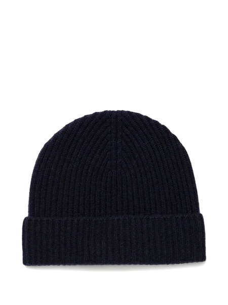  Sunspel Ribbed-knit Beanie Hat - Blue 