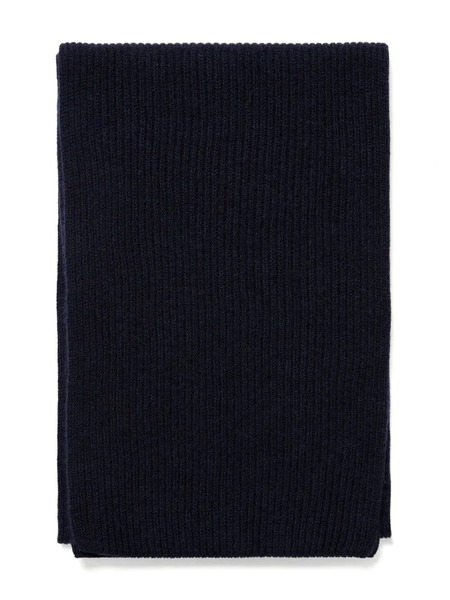  Sunspel Ribbed Scarf - Blue 