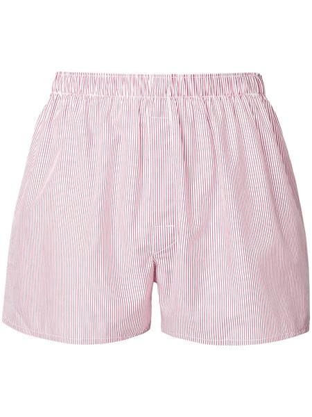  Sunspel Striped Boxer Shorts - Red 