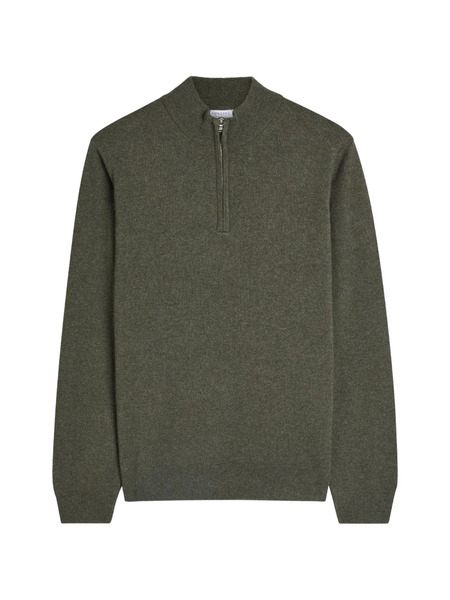  Sunspel Zip-up Knitted Sweater - Green 