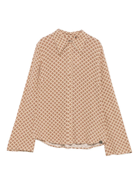  Superdry Flared-sleeve Patterned Blouse - Brown 