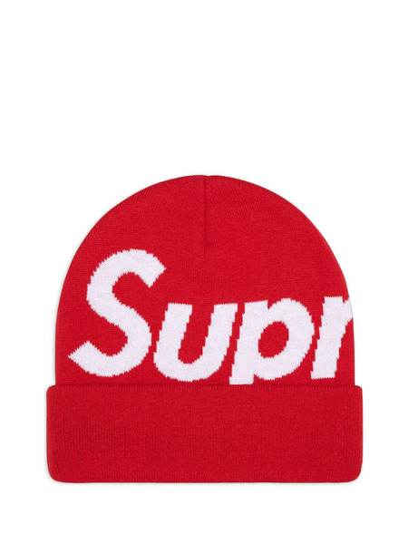  Supreme Big Logo Beanie Hat - Red 