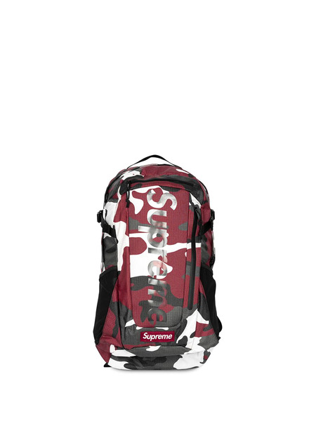  Supreme Camouflage-print Backpack - Red 