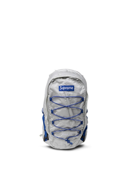  Supreme Logo-patch Backpack - Grey 