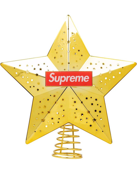  Supreme Logo-print Christmas Tree Topper - Gold 
