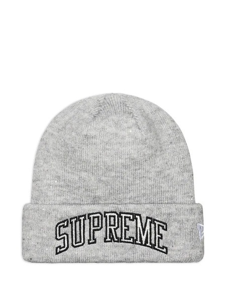  Supreme New Era Metallic Arc Beanie Hat - Grey 
