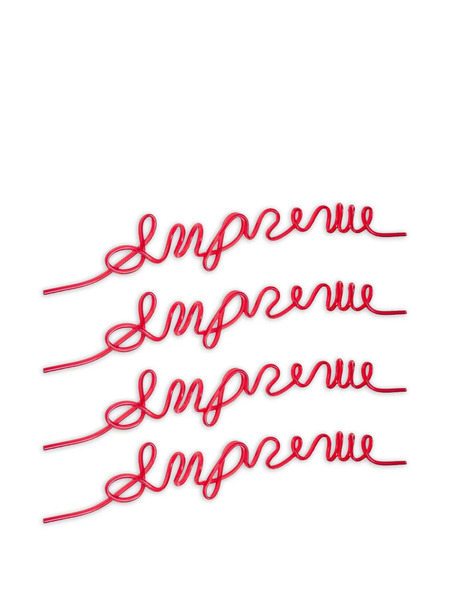  Supreme Silly Logo Straw - Red 