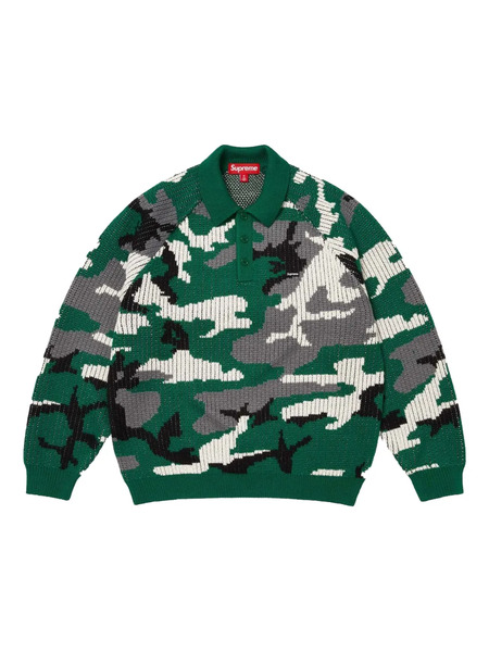  Supreme Small Box Camouflage Polo Shirt - Green 