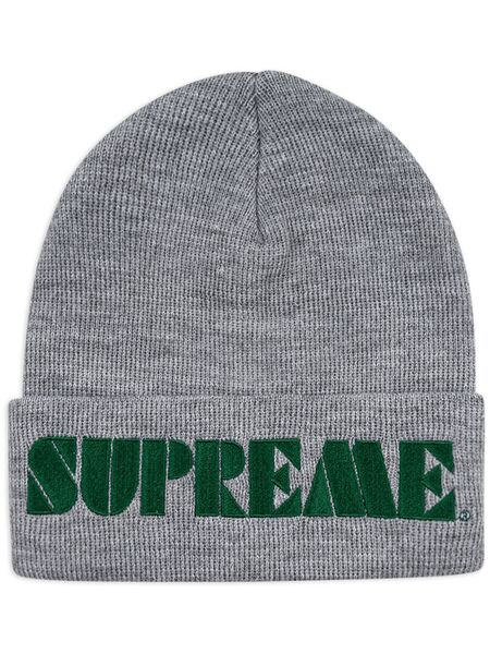  Supreme Stencil Beanie Hat - Grey 