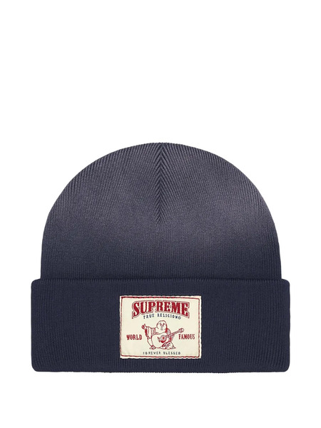  Supreme X True Religion® Logo-patch Beanie Hat - Blue 