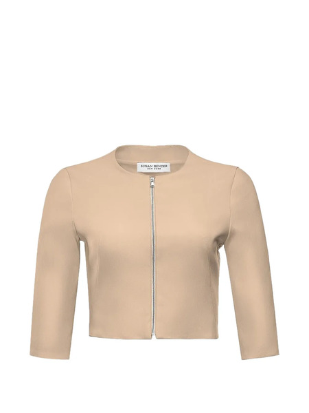  Susan Bender Leather Jacket - Neutrals 