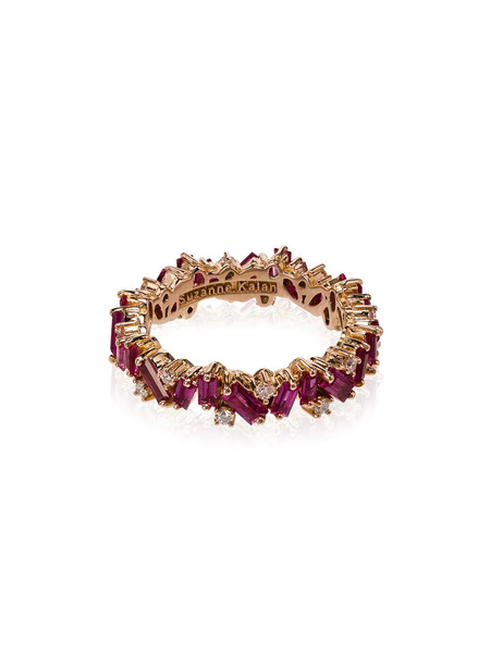  Suzanne Kalan 18kt Rose Gold Fireworks Ruby Ring - Pink 