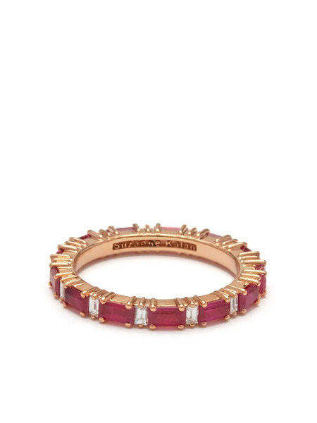  Suzanne Kalan 18kt Rose Gold Ruby Eternity Ring - Pink 