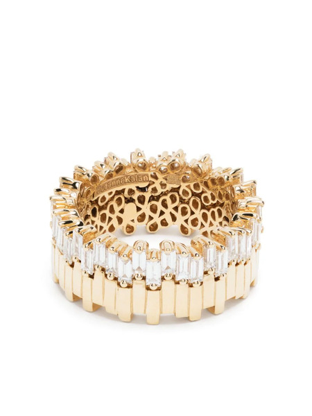 Suzanne Kalan 18kt Yellow Gold Stacker Eternity Diamond Ring 
