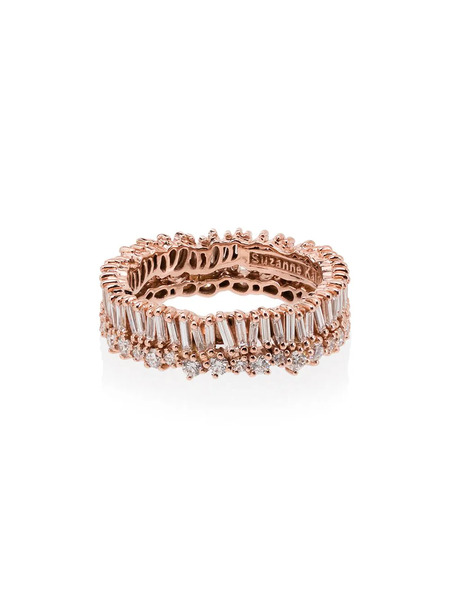  Suzanne Kalan Short Stack 18kt Rose Gold Diamond Eternity Ring - Pink 