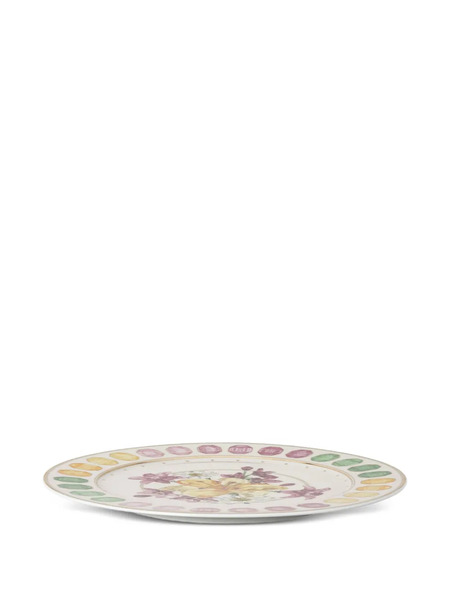  Swarovski Floral-print Plate - Neutrals 