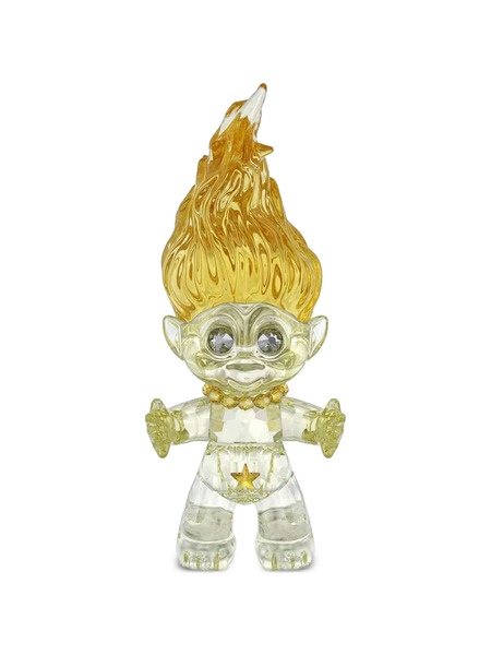  Swarovski Good Luck Trolls Faceted Ornament - Yellow 