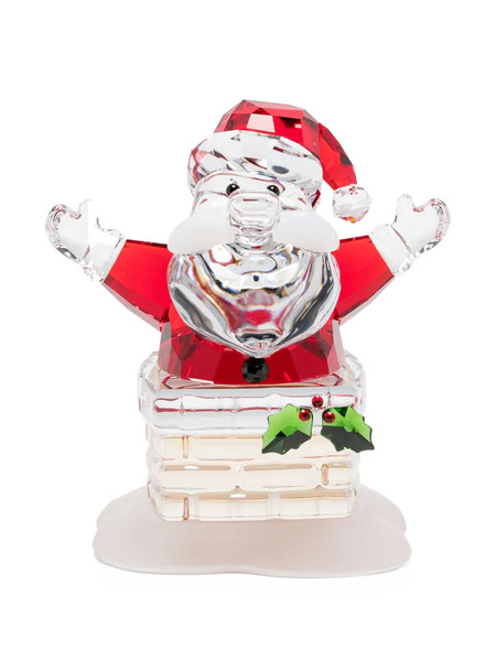  Swarovski Holiday Cheers Santa Claus Chimney Crystal Figurine (6cm X 6cm) - Red 