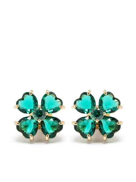  Swarovski Idyllia Clover Stud Earrings - Gold 
