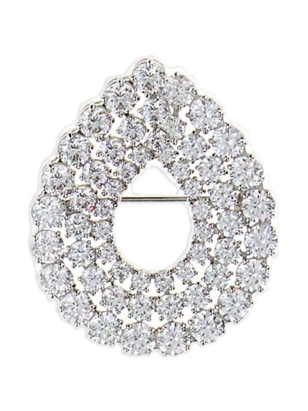 Swarovski Matrix Brooch - Silver 