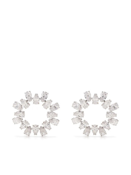  Swarovski Matrix Stud Earrings - Silver 