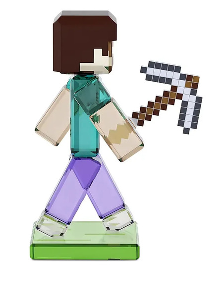  Swarovski X Minecraft Steve Crystal Figure - Blue 