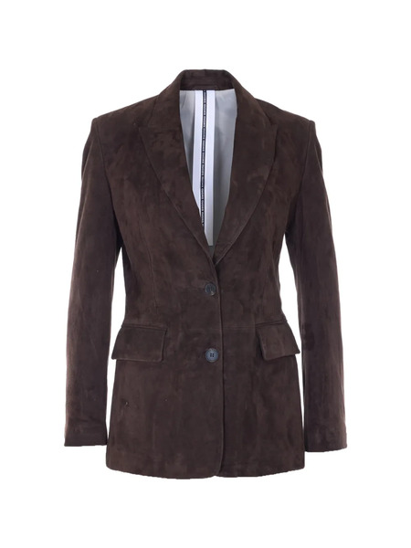  Sword Buttons Suede Jacket - Brown 
