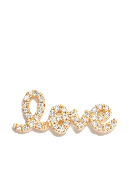  Sydney Evan 14kt Yellow Gold Love Diamond Stud Earring 