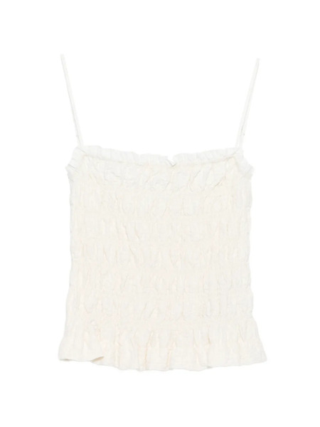  System Ruffled Strap Top - Neutrals 