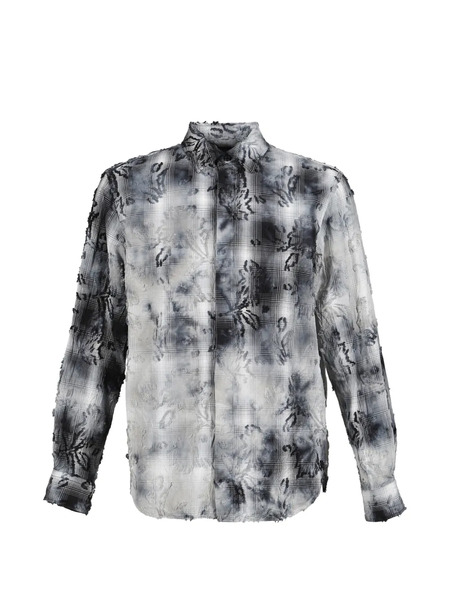  Taakk Plaid-pattern Shirt - Black 