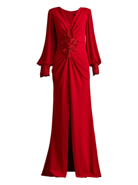  Tadashi Shoji Ruched Gown - Red 
